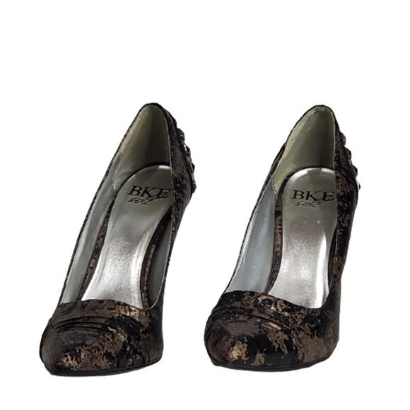 BKE Sole Women's Marbled Gold/Black Pumps 7.5 - Picture 2 of 8